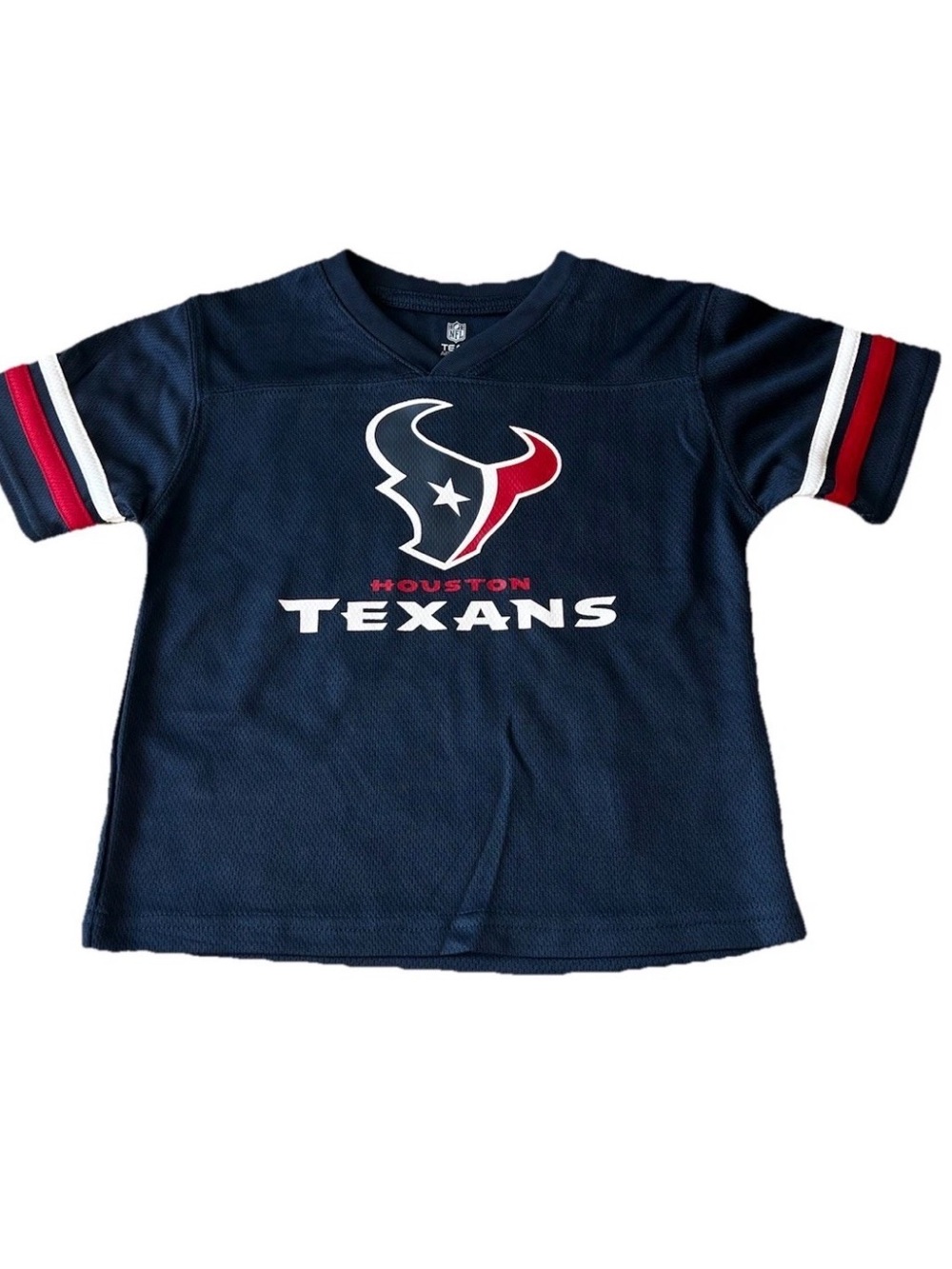 NFL Houston Texans Navy Blue Kids Short-Sleeve Jersey with Red & White Accents